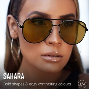 Quay Australia Sahara Sunglasses in Black & Olive